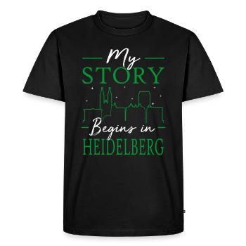 Heidelberg - Men's Premium Organic T-Shirt - black - Front - Nico (187cm)