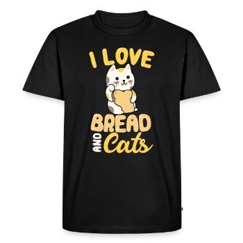 Chats Et pain - T-shirt Premium bio Homme - noir - Devant - Nico (187cm)