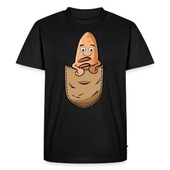 Pain - T-shirt Premium bio Homme - noir - Devant - Nico (187cm)