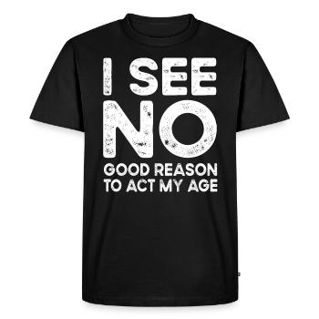Dicton drôle - T-shirt Premium bio Homme - noir - Devant - Nico (187cm)