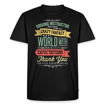 Moniteur de conduite - T-shirt Premium bio Homme - noir - Devant - Nico (187cm)