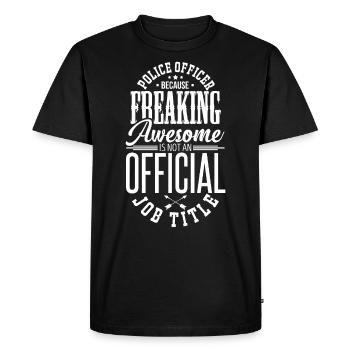 Police - T-shirt Premium bio Homme - noir - Devant - Nico (187cm)