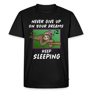 dormir - T-shirt Premium bio Homme - noir - Devant - Nico (187cm)