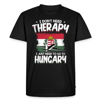 Hungary - Men's Premium Organic T-Shirt - black - Front - Nico (187cm)