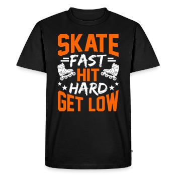 Roller - T-shirt Premium bio Homme - noir - Devant - Nico (187cm)