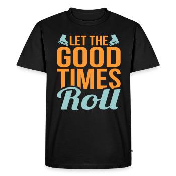 Roller - T-shirt Premium bio Homme - noir - Devant - Nico (187cm)