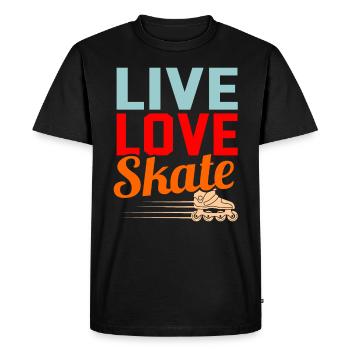 Roller - T-shirt Premium bio Homme - noir - Devant - Nico (187cm)