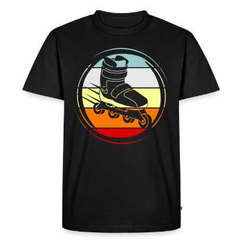 Roller - T-shirt Premium bio Homme - noir - Devant - Nico (187cm)