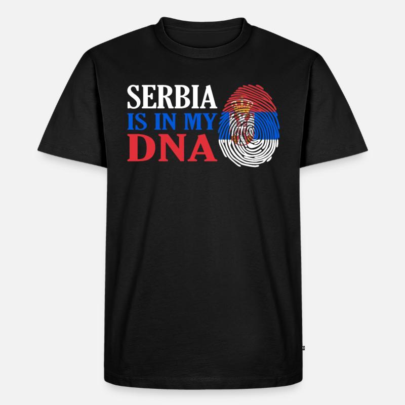 Serbien - Männer Premium Bio T-Shirt - Schwarz