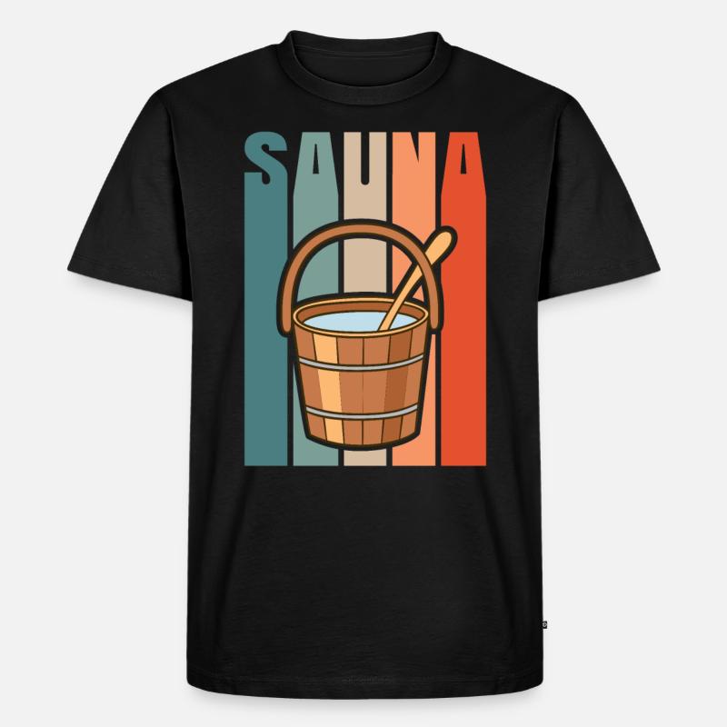 Sauna - Männer Premium Bio T-Shirt - Schwarz