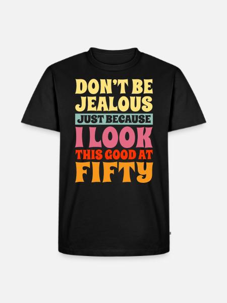 50th birthday - Men's Premium Organic T-Shirt - black