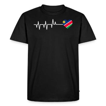 Namibie - T-shirt Premium bio Homme - noir - Devant - Nico (187cm)