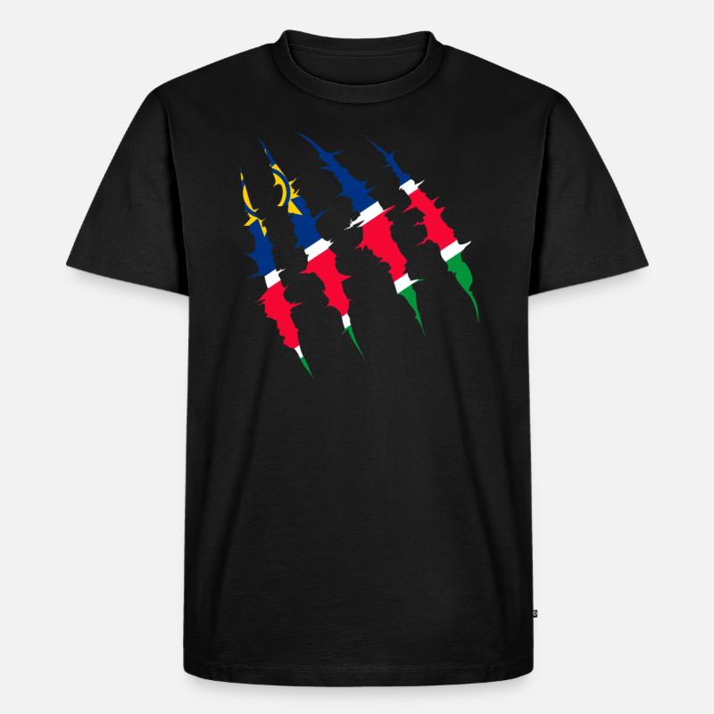 Namibia - Männer Premium Bio T-Shirt - Schwarz