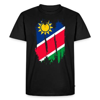 Namibie - T-shirt Premium bio Homme - noir - Devant - Nico (187cm)