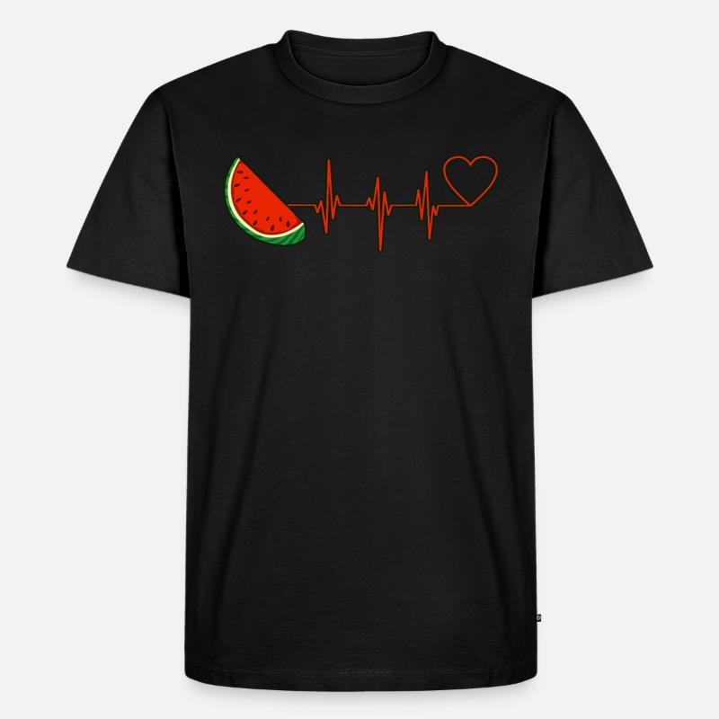 Wassermelone - Männer Premium Bio T-Shirt - Schwarz