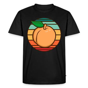 Peach - Men's Premium Organic T-Shirt - black - Front - Nico (187cm)