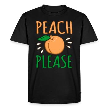 Peach - Men's Premium Organic T-Shirt - black - Front - Nico (187cm)