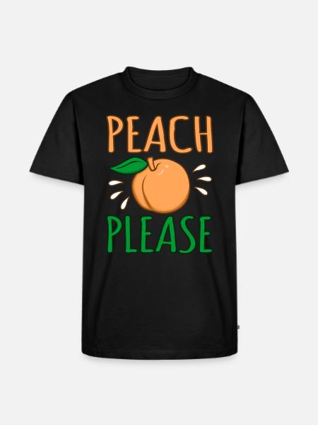 Peach - Men's Premium Organic T-Shirt - black