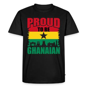 Ghana - T-shirt Premium bio Homme - noir - Devant - Nico (187cm)