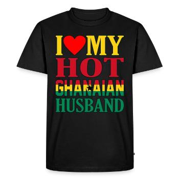 Ghana - T-shirt Premium bio Homme - noir - Devant - Nico (187cm)