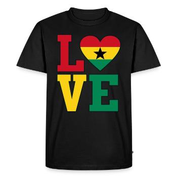 Ghana - T-shirt Premium bio Homme - noir - Devant - Nico (187cm)