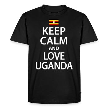 Uganda - Men's Premium Organic T-Shirt - black - Front - Nico (187cm)