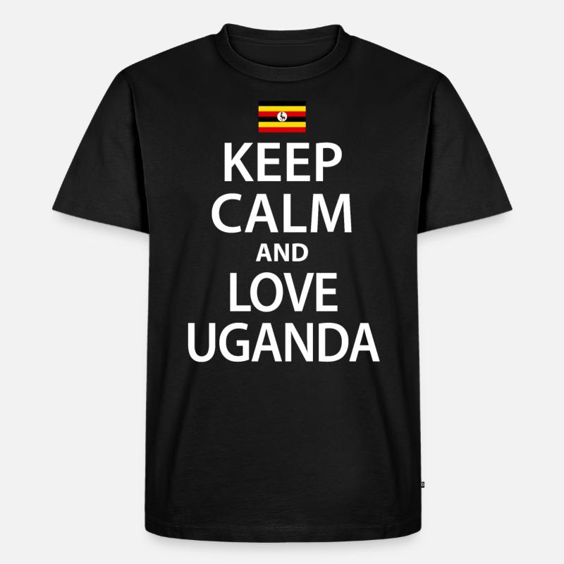 Uganda - Männer Premium Bio T-Shirt - Schwarz