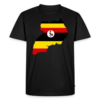 Uganda - Men's Premium Organic T-Shirt - black - Front - Nico (187cm)