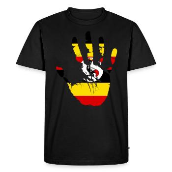 Uganda - Men's Premium Organic T-Shirt - black - Front - Nico (187cm)