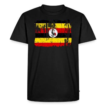 Uganda - Men's Premium Organic T-Shirt - black - Front - Nico (187cm)