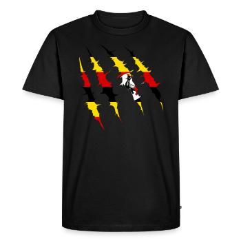Uganda - Men's Premium Organic T-Shirt - black - Front - Nico (187cm)