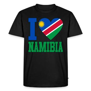 Namibie - T-shirt Premium bio Homme - noir - Devant - Nico (187cm)
