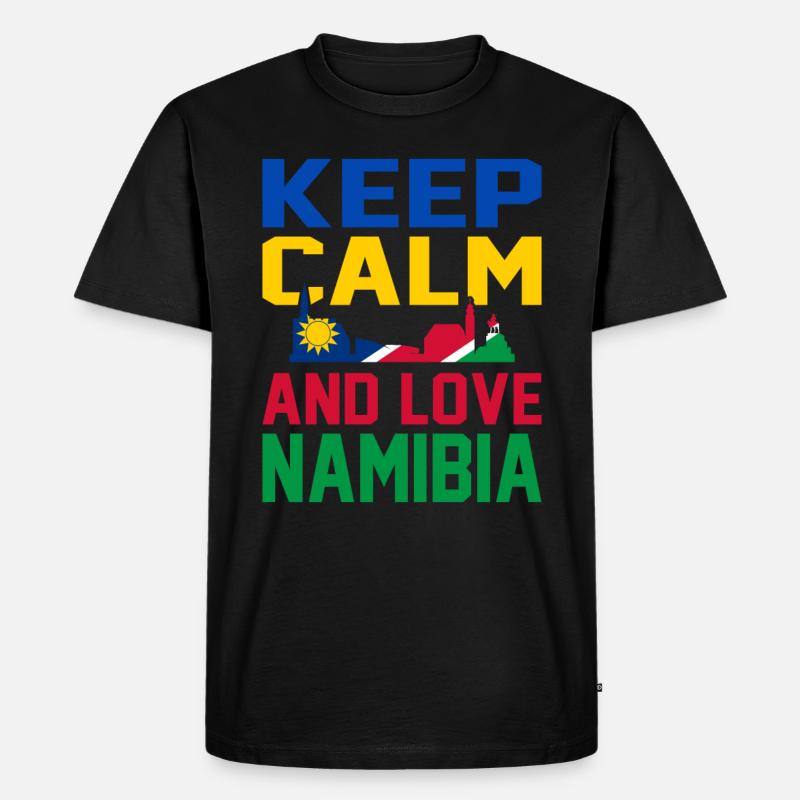 Namibia - Männer Premium Bio T-Shirt - Schwarz