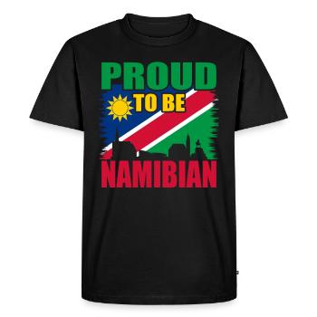 Namibie - T-shirt Premium bio Homme - noir - Devant - Nico (187cm)