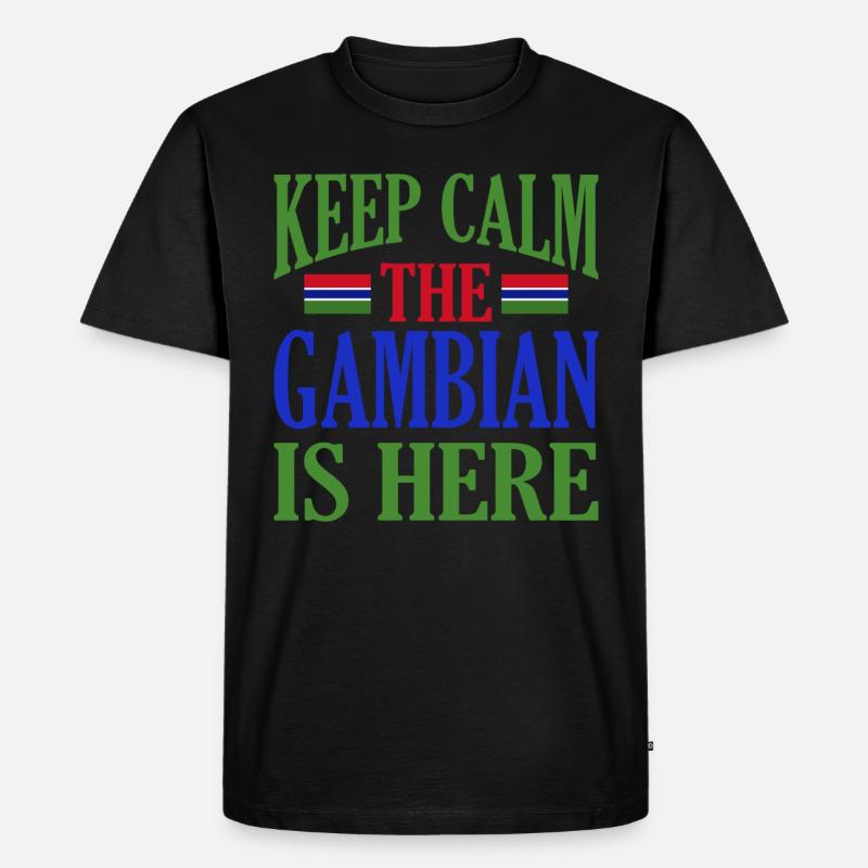 Gambia - Männer Premium Bio T-Shirt - Schwarz