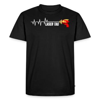 Laser Tag - T-shirt Premium bio Homme - noir - Devant - Nico (187cm)