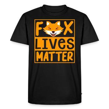 Fox - Men's Premium Organic T-Shirt - black - Front - Nico (187cm)