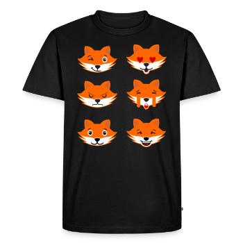Fox - Men's Premium Organic T-Shirt - black - Front - Nico (187cm)
