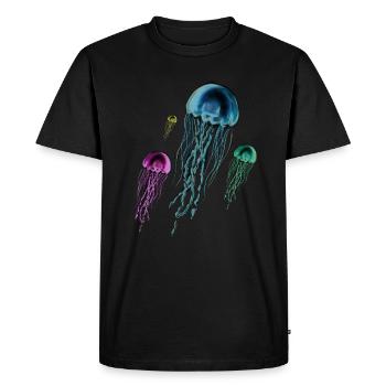 Jellyfish - Men's Premium Organic T-Shirt - black - Front - Nico (187cm)