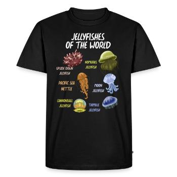 Jellyfish - Men's Premium Organic T-Shirt - black - Front - Nico (187cm)