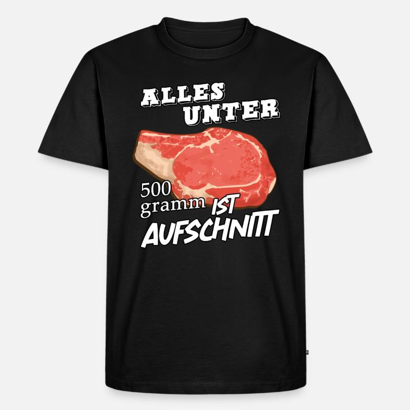 Fleisch - Männer Premium Bio T-Shirt - Schwarz