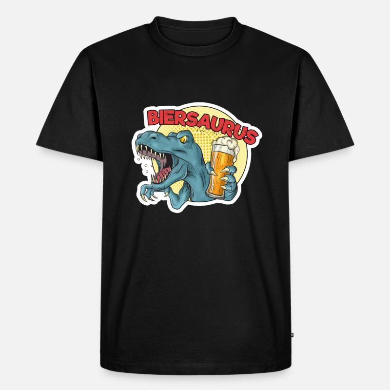 Bier - Männer Premium Bio T-Shirt - Schwarz
