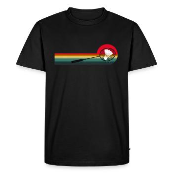 Drôle de pickleball Badminton Badminton Badminton - T-shirt Premium bio Homme - noir - Devant - Nico (187cm)