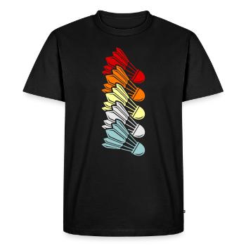 Drôle de pickleball Badminton Badminton Badminton - T-shirt Premium bio Homme - noir - Devant - Nico (187cm)