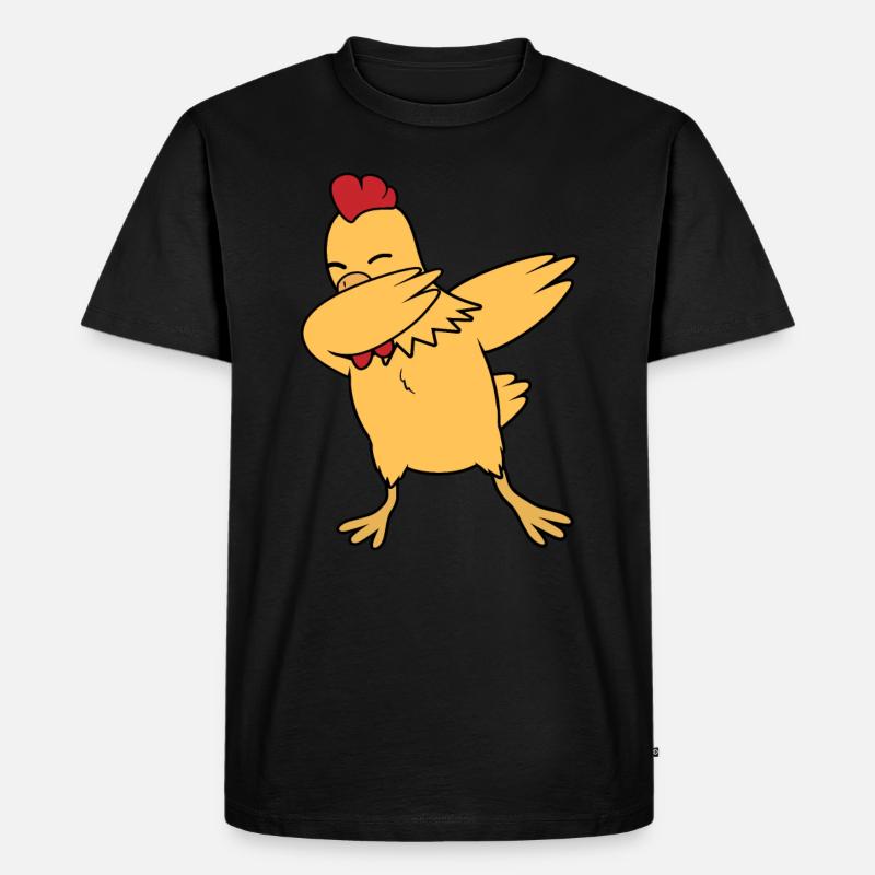 Huhn - Männer Premium Bio T-Shirt - Schwarz