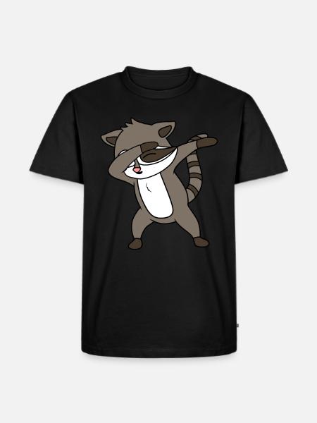 Raccoon - Men's Premium Organic T-Shirt - black