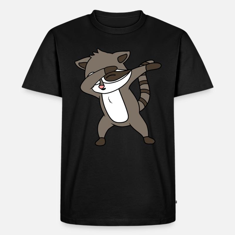 Waschbär - Männer Premium Bio T-Shirt - Schwarz
