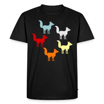 Fox - Men's Premium Organic T-Shirt - black - Front - Nico (187cm)