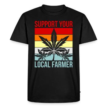 Cannabis - T-shirt Premium bio Homme - noir - Devant - Nico (187cm)