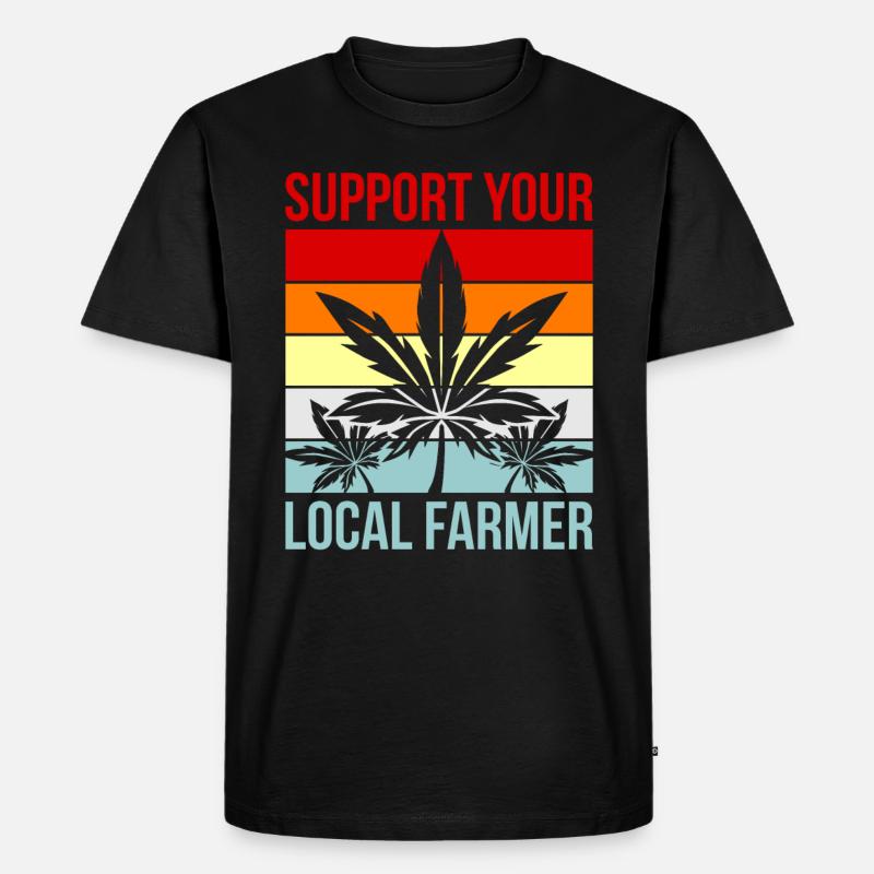Cannabis - Männer Premium Bio T-Shirt - Schwarz